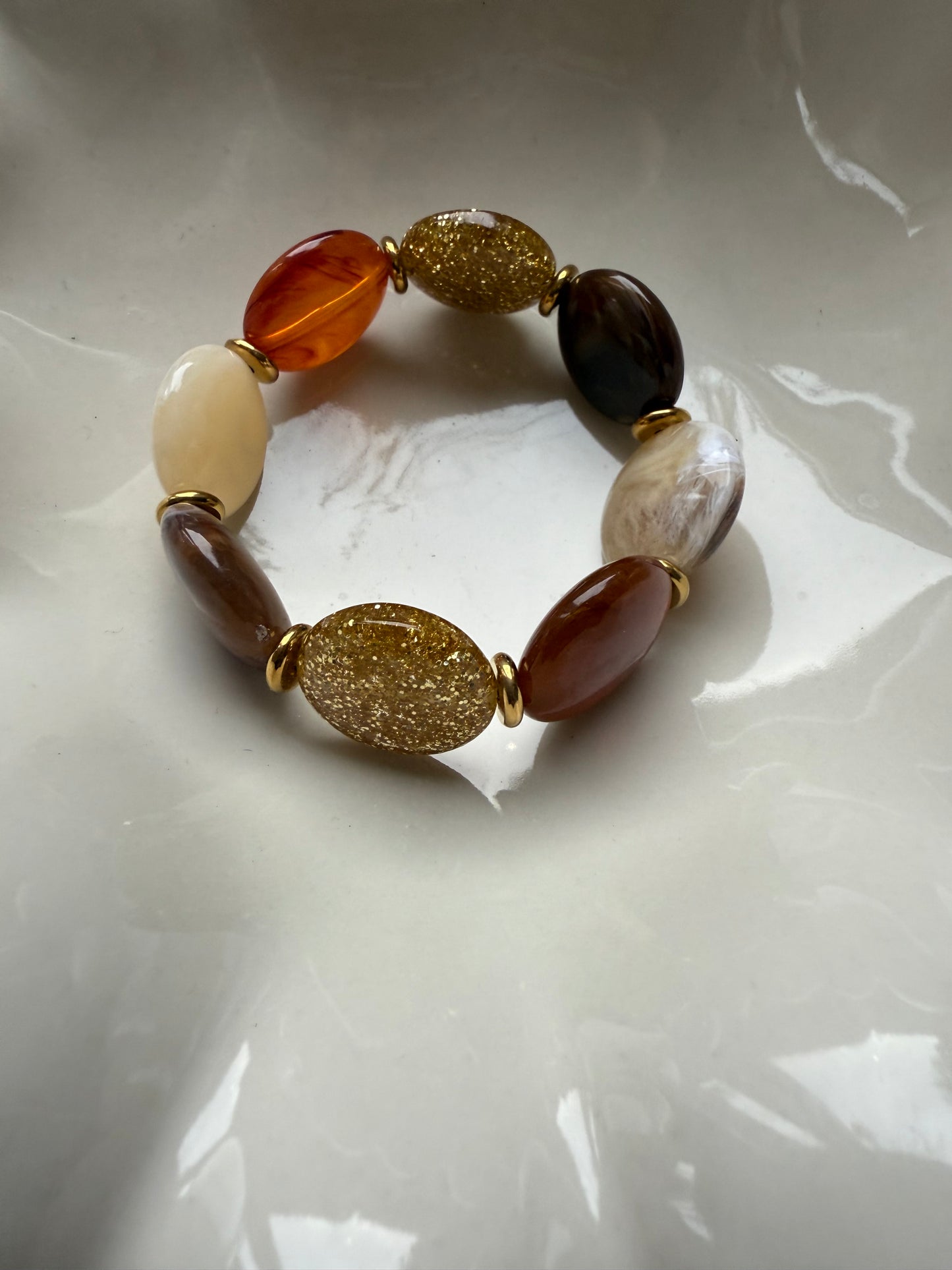 Bracelet VICTOIRE Multicolor glitter marron