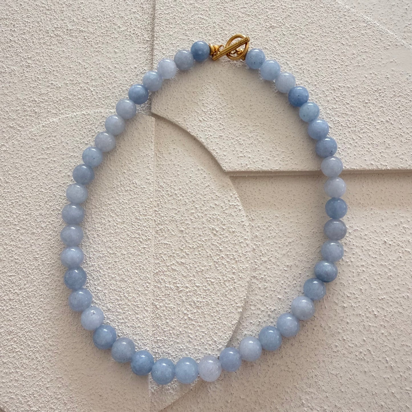 Collier Léa bleu - Pierre Agate Aigue-Marine