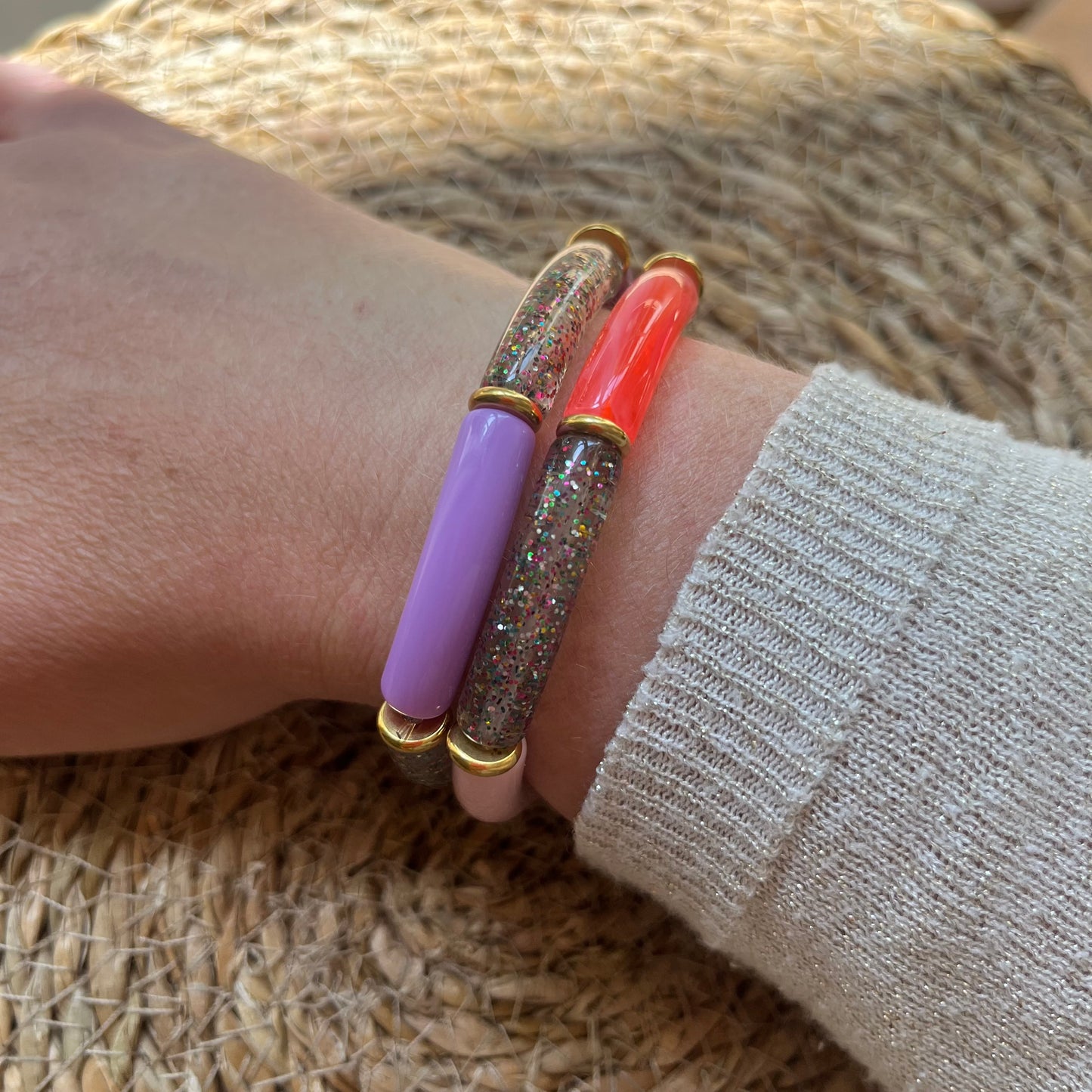 Duo bracelets Arc-en-ciel