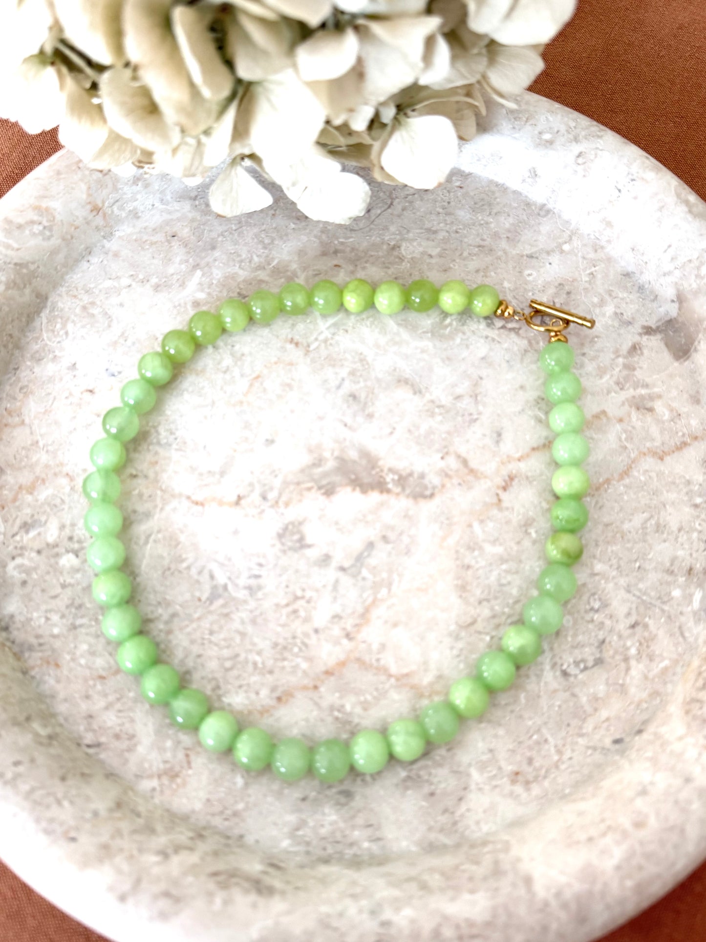 Collier Léa vert pâle