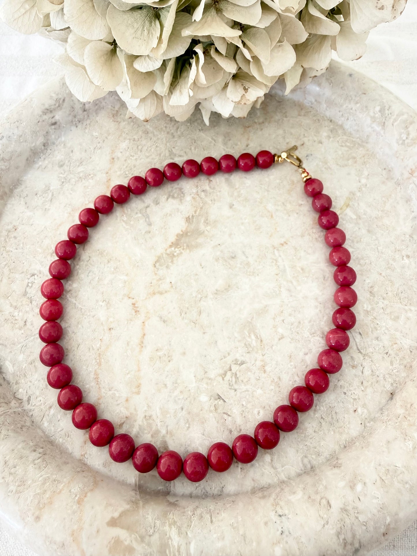 Collier Léa rose foncé