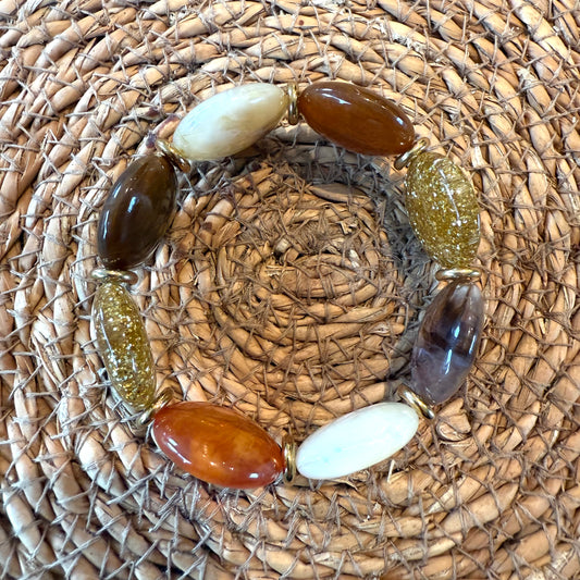 Bracelet VICTOIRE Multicolor glitter marron