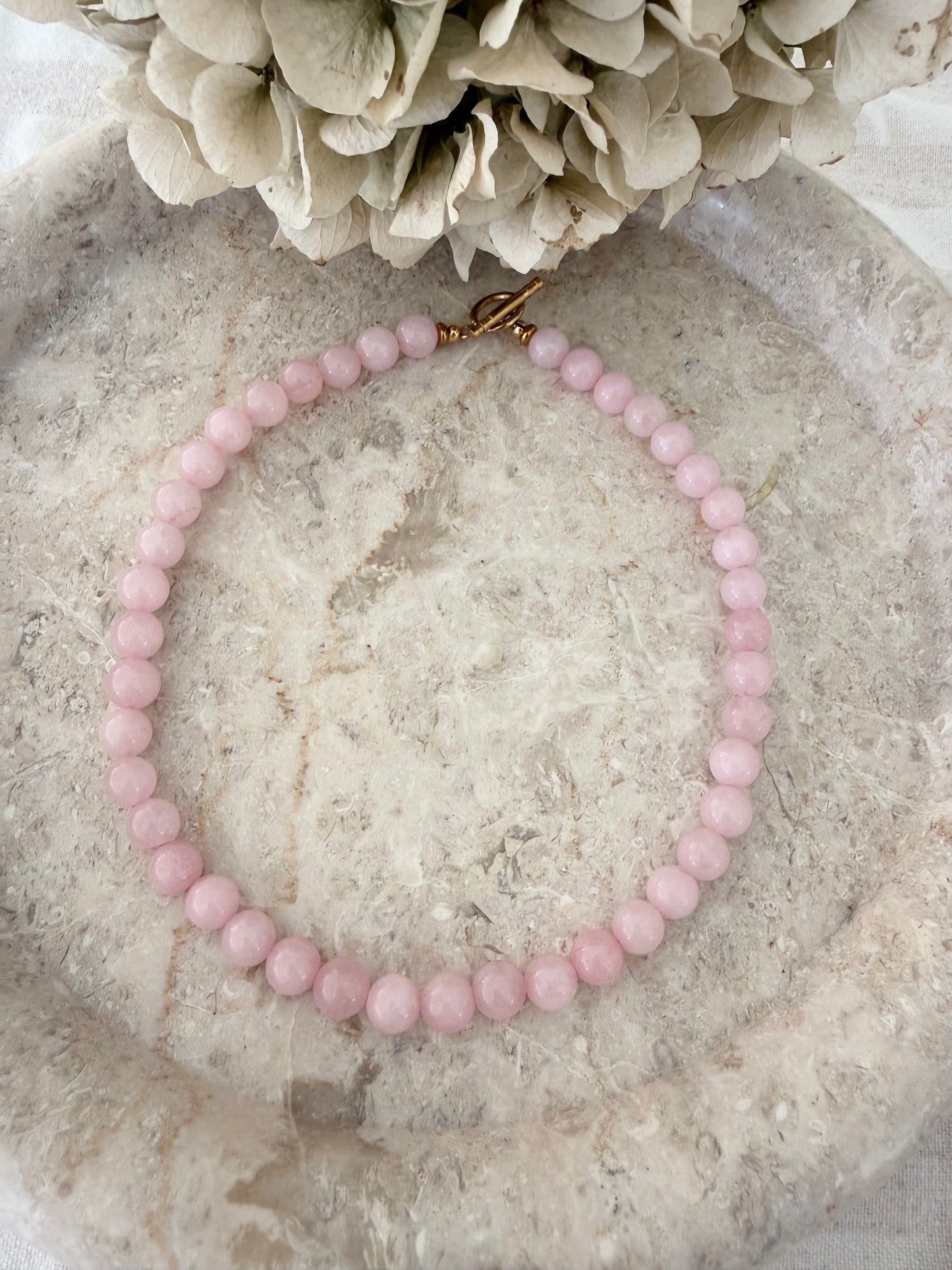 Collier Léa rose pâle