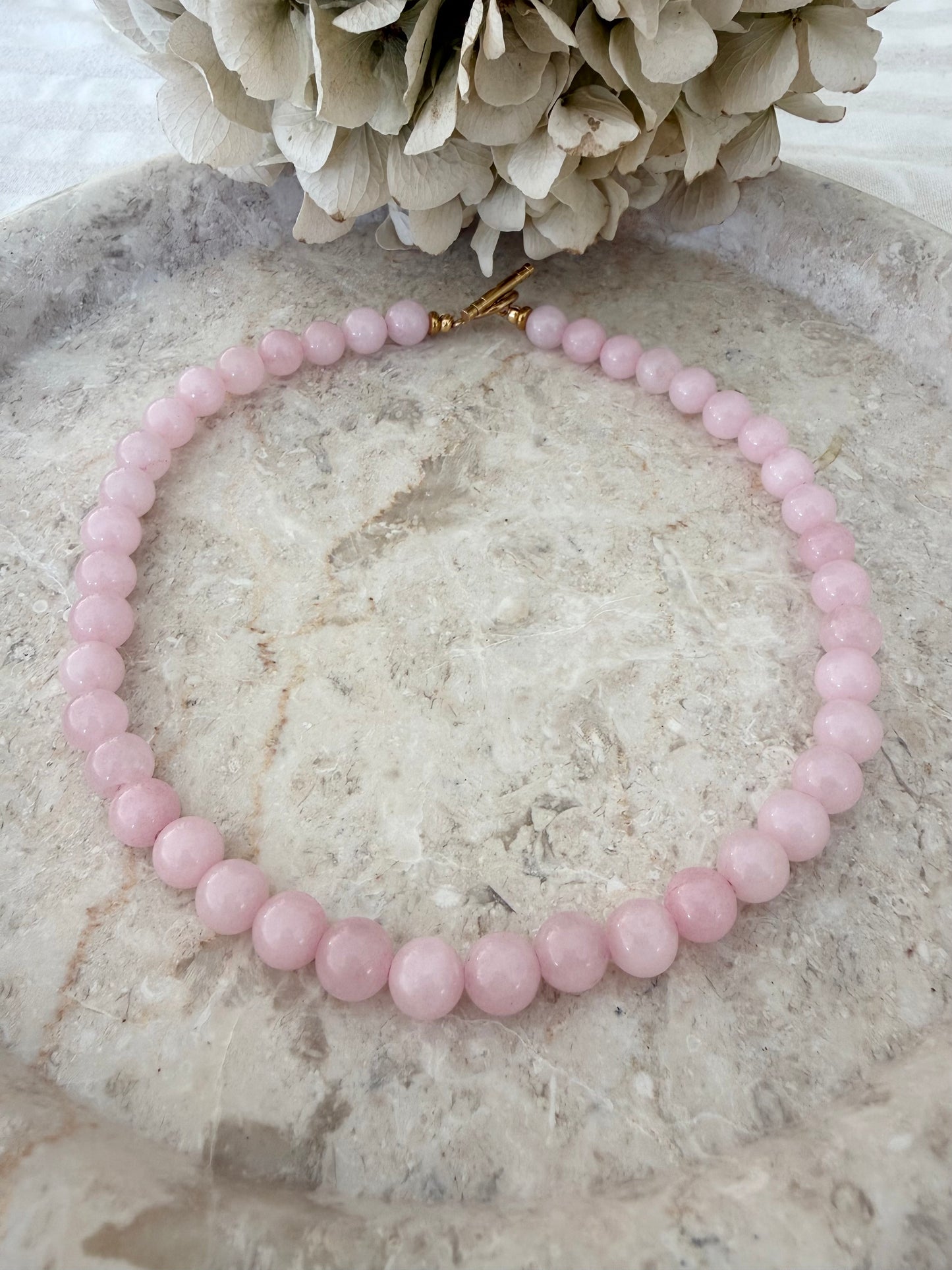 Collier Léa rose pâle