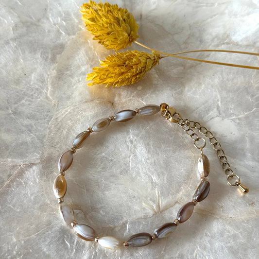 Bracelet Grain de riz miel