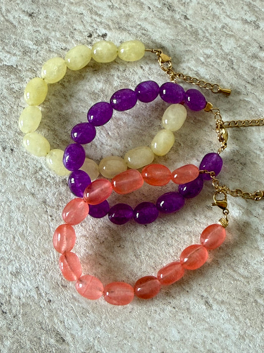 Bracelets pierre violet
