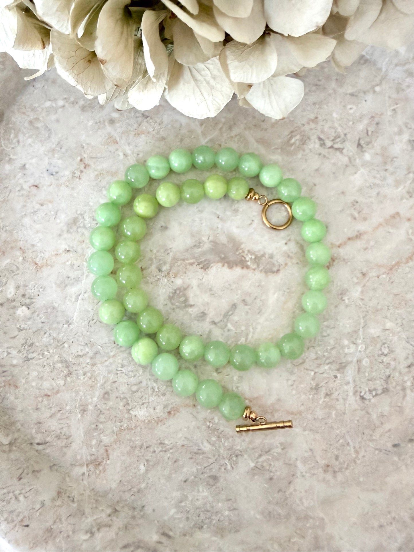 Collier Léa vert pâle