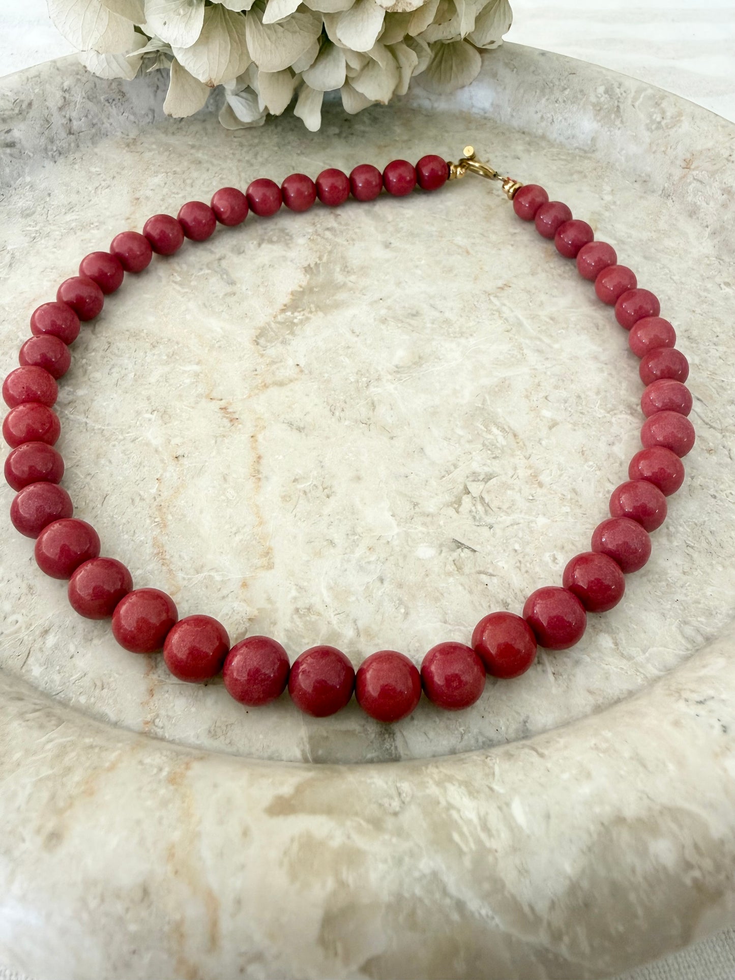 Collier Léa rose foncé
