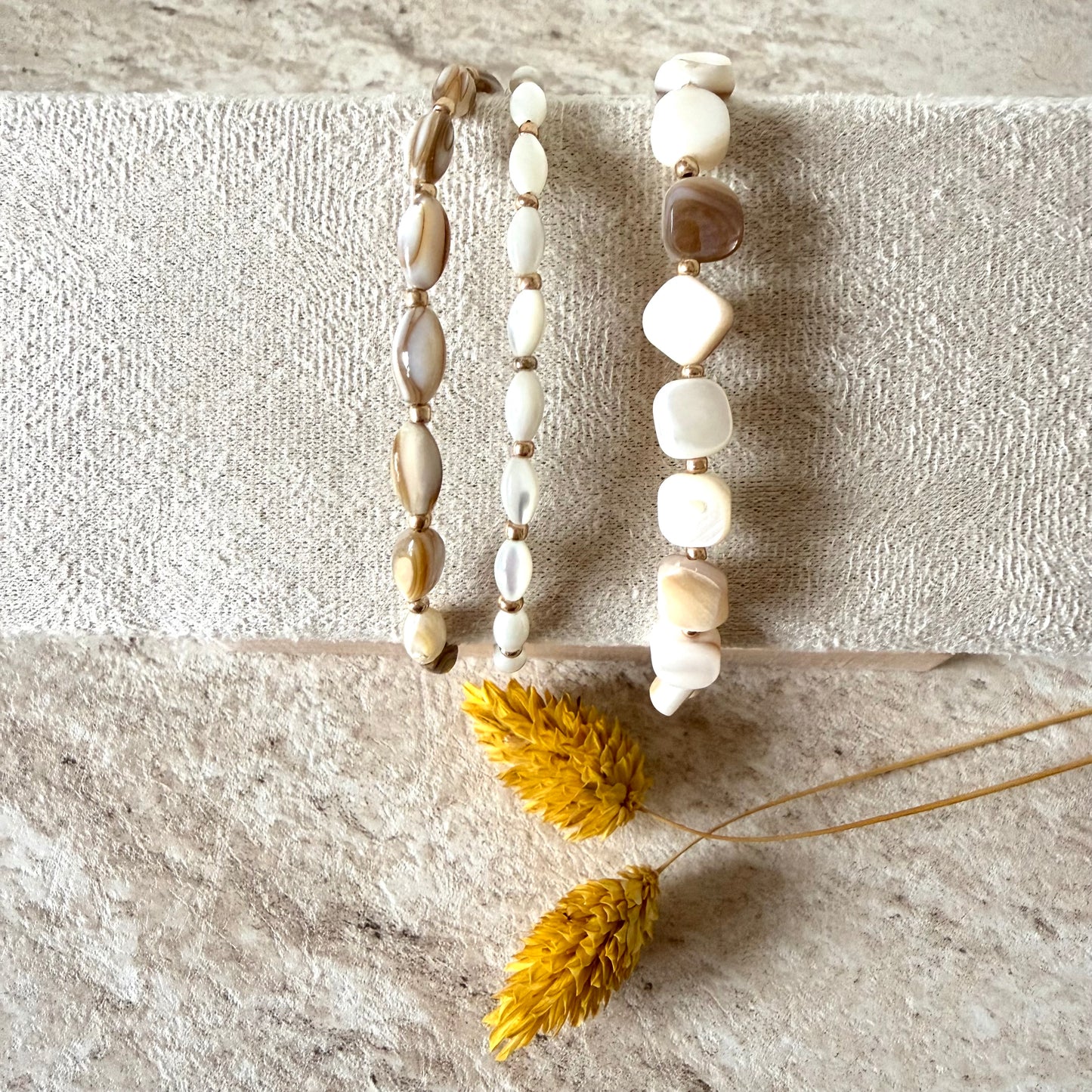 Bracelet Grain de riz miel