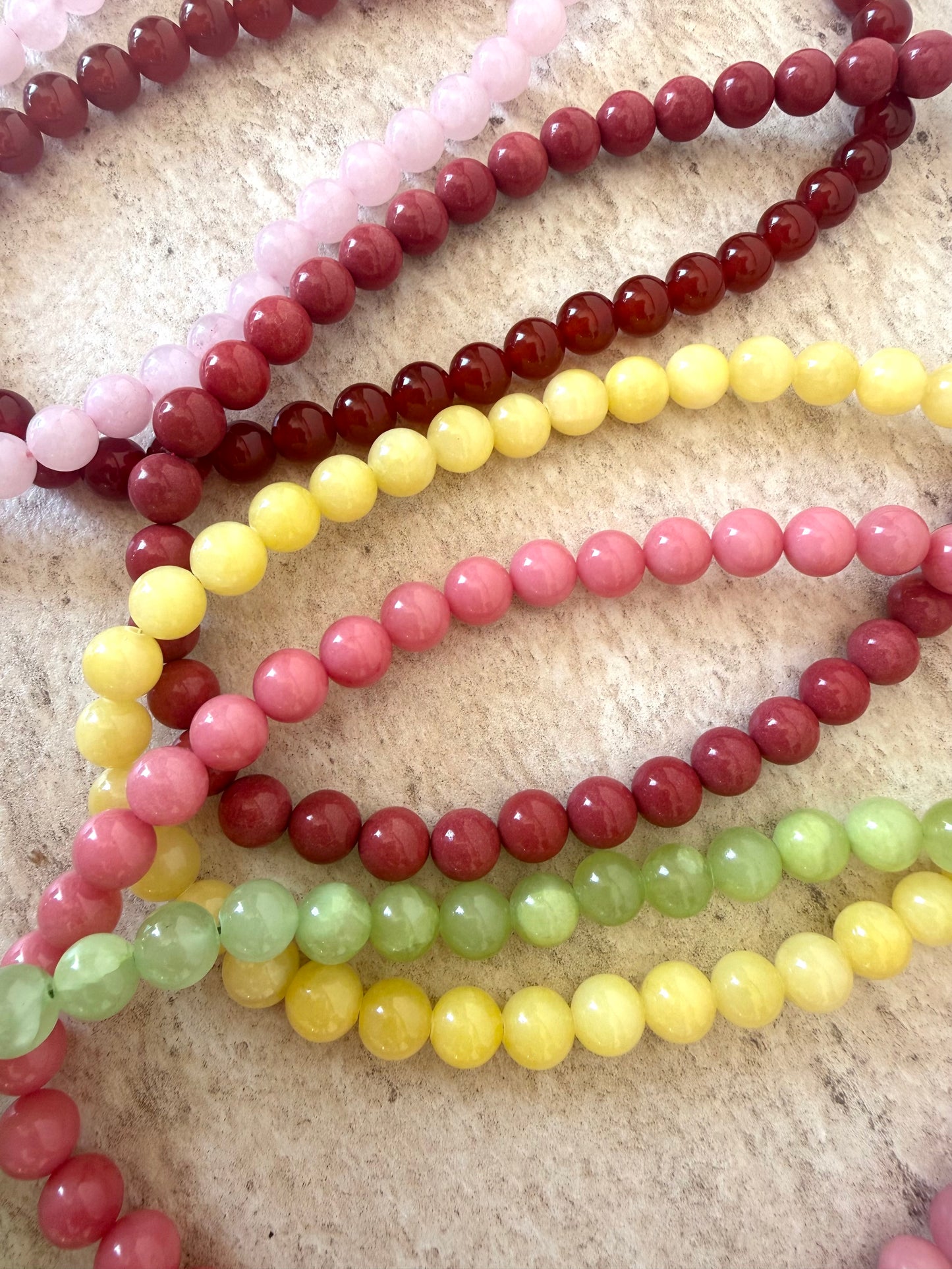 Collier Léa jaune pâle