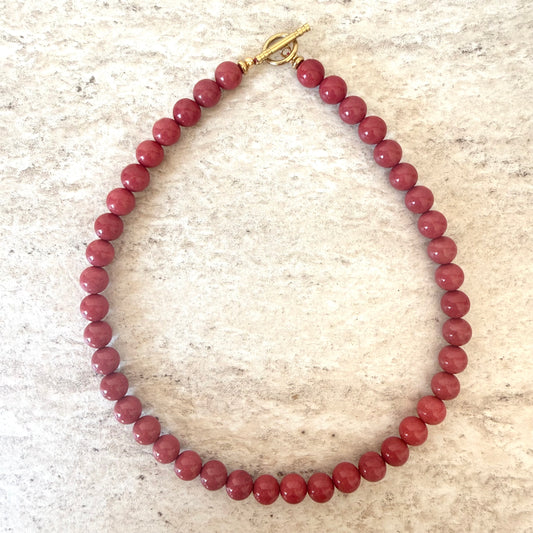 Collier Léa rose foncé