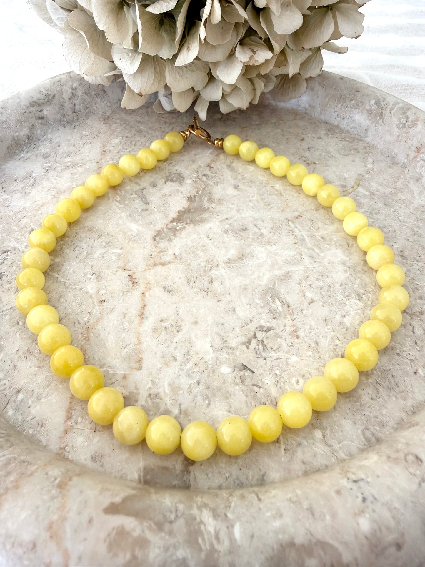 Collier Léa jaune pâle