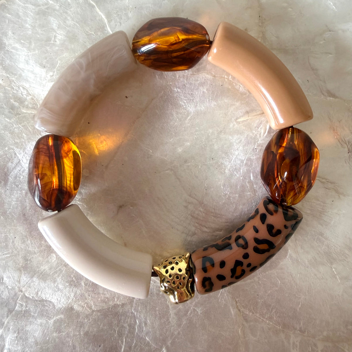 Bracelet léopard marron