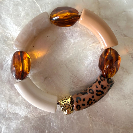 Bracelet léopard marron