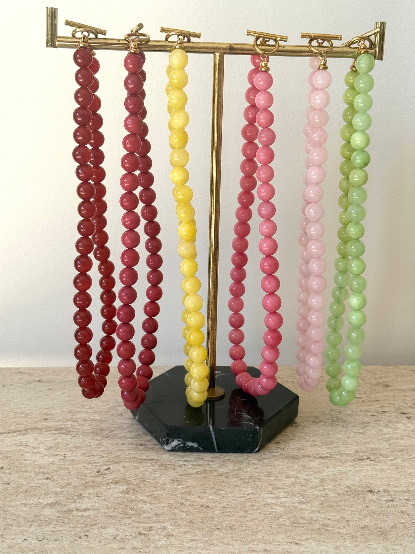 Collier Léa jaune pâle