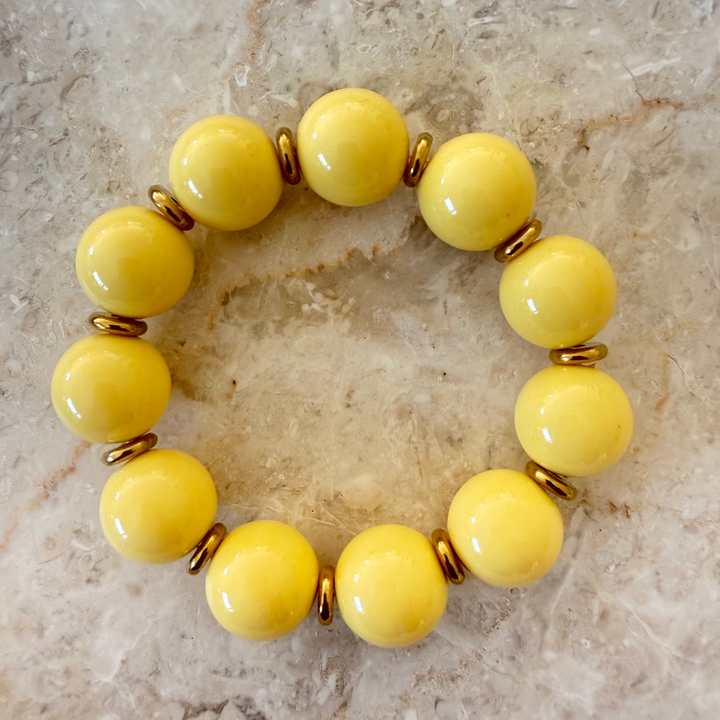 Bracelet ELLA jaune pâle