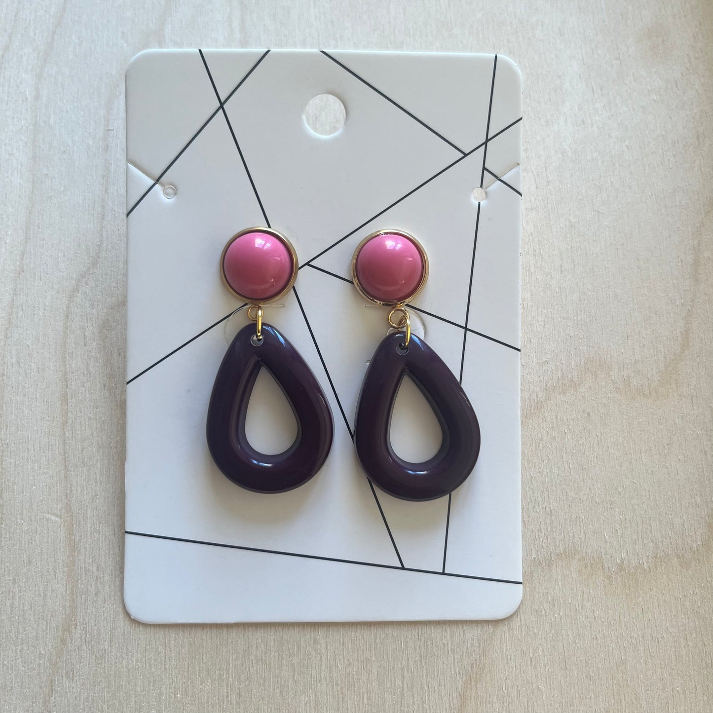 Boucles d’oreilles LOLA prune