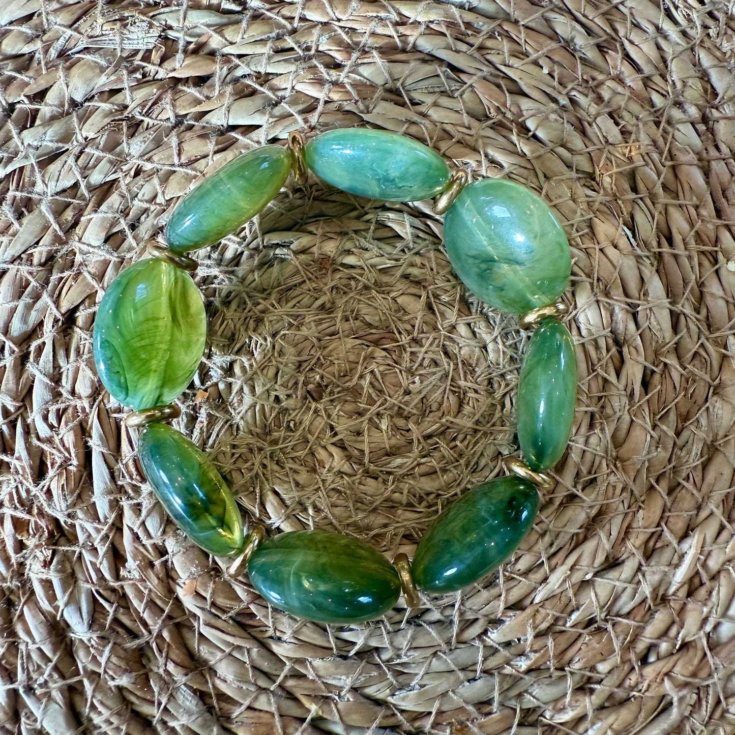 Bracelet VICTOIRE Vert militaire marbré