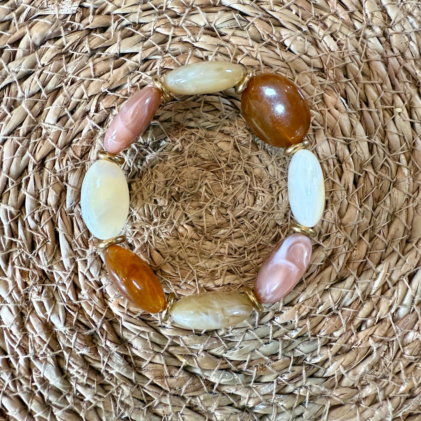 Bracelet VICTOIRE Multicolor rose-marron-beige