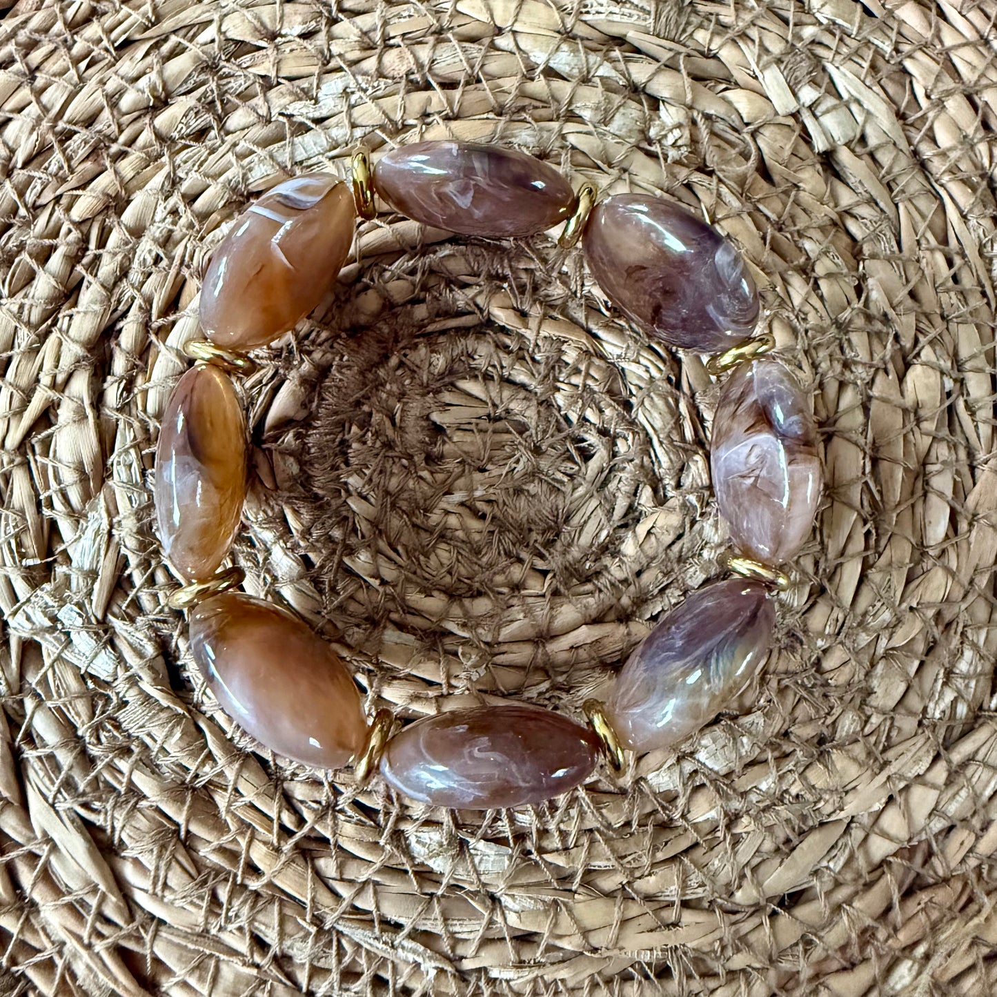 Bracelet VICTOIRE Créme de marron marbré