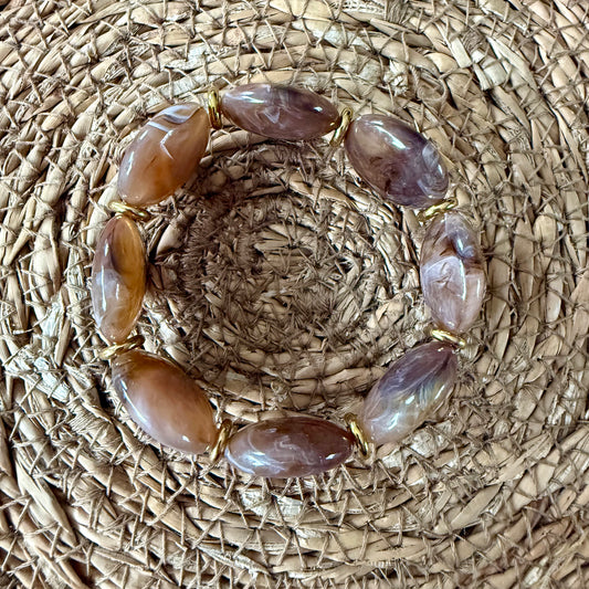 Bracelet VICTOIRE Créme de marron marbré