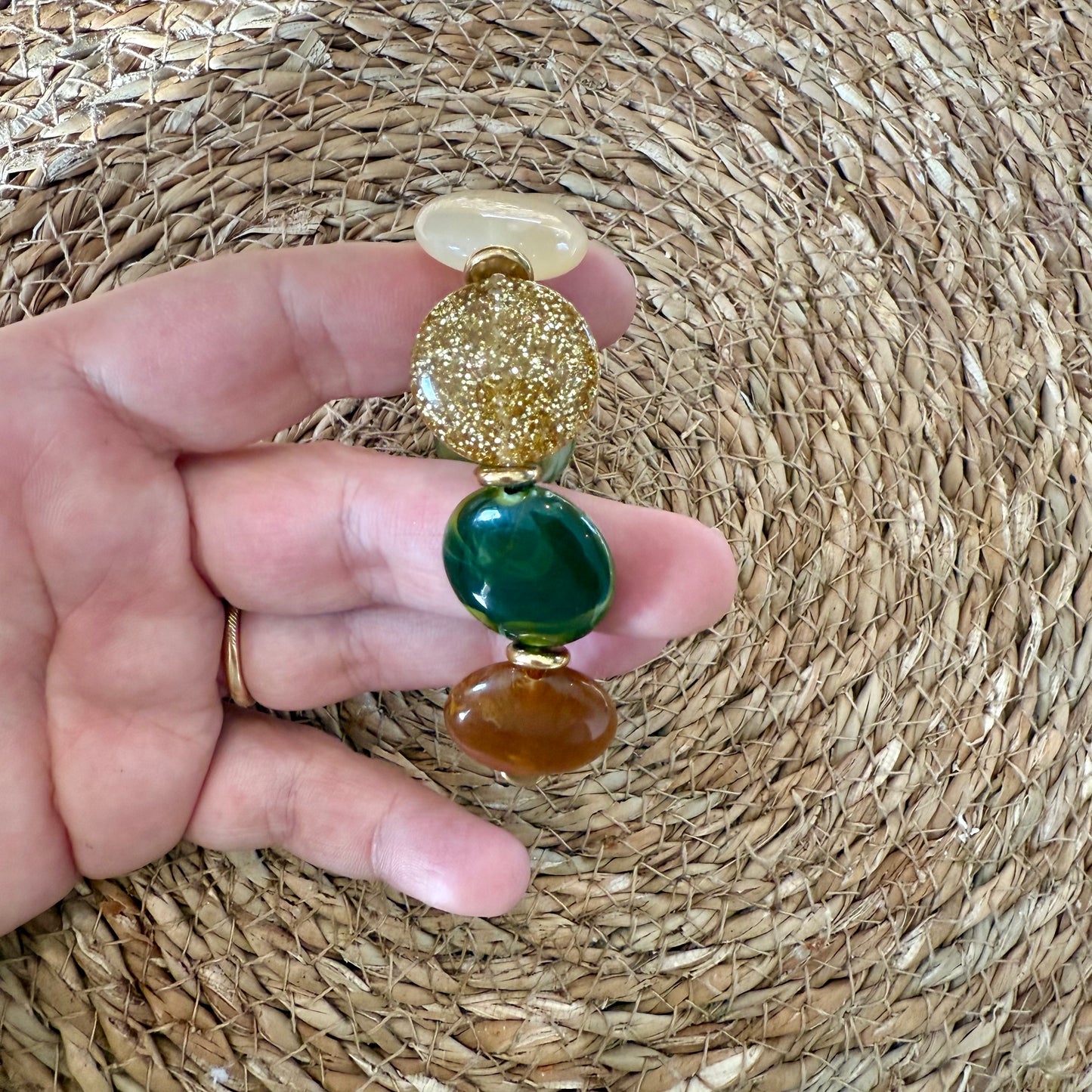 Bracelet VICTOIRE Multicolor rose-marron-beige