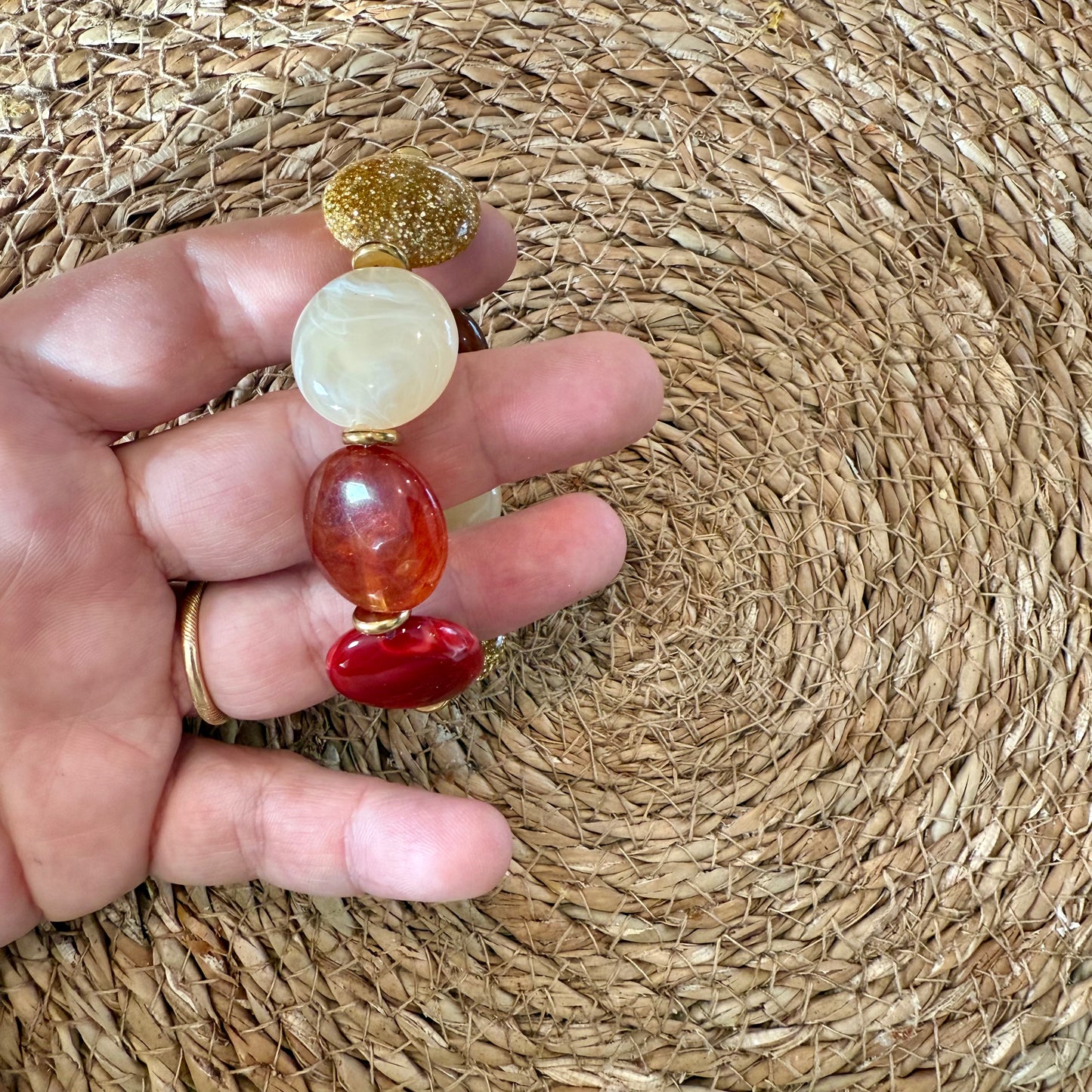 Bracelet VICTOIRE Multicolor glitter rouge