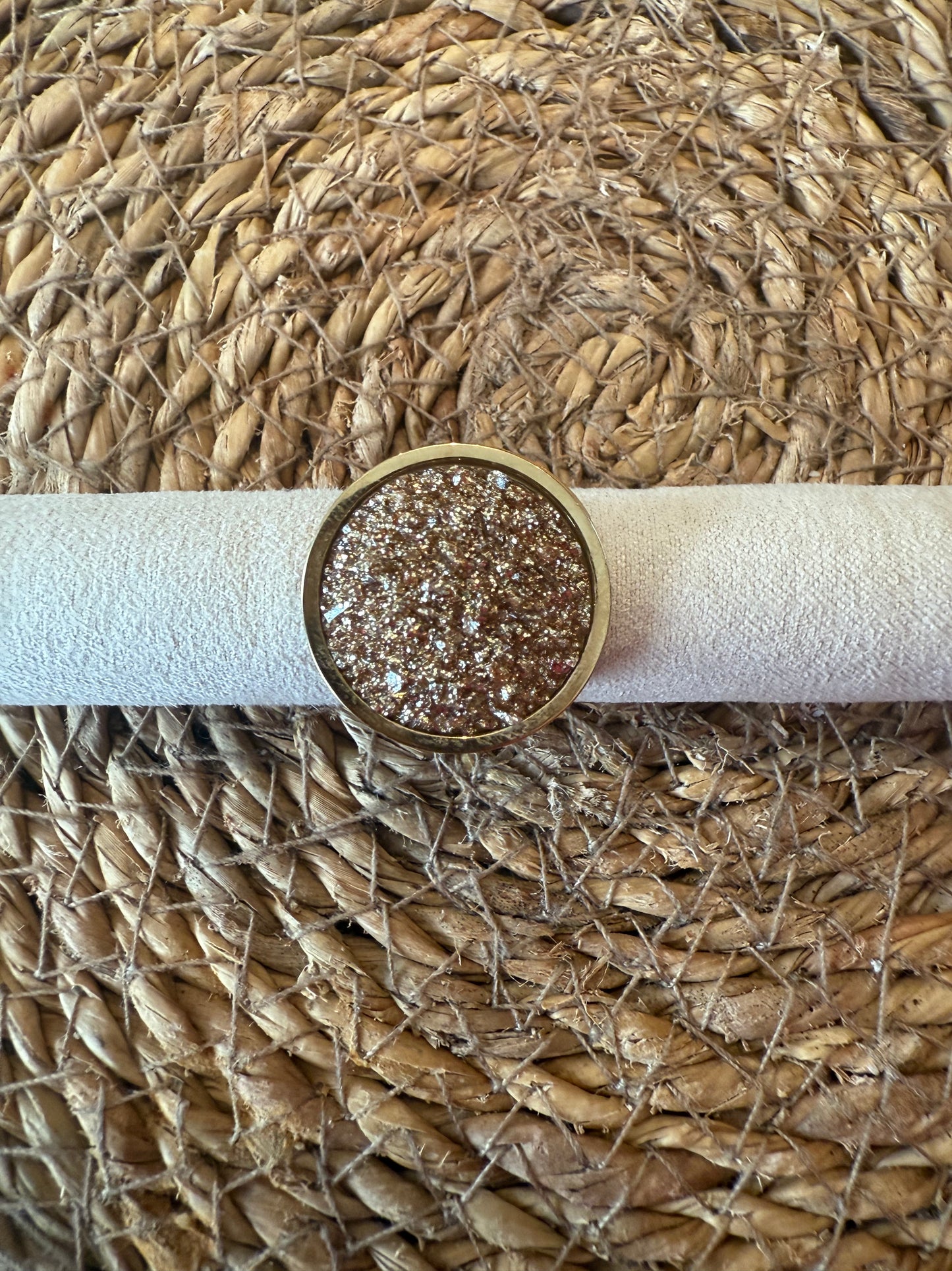 Bague Lou glitter doré