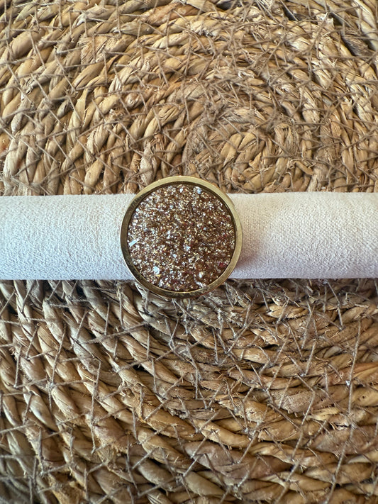 Bague Lou glitter doré