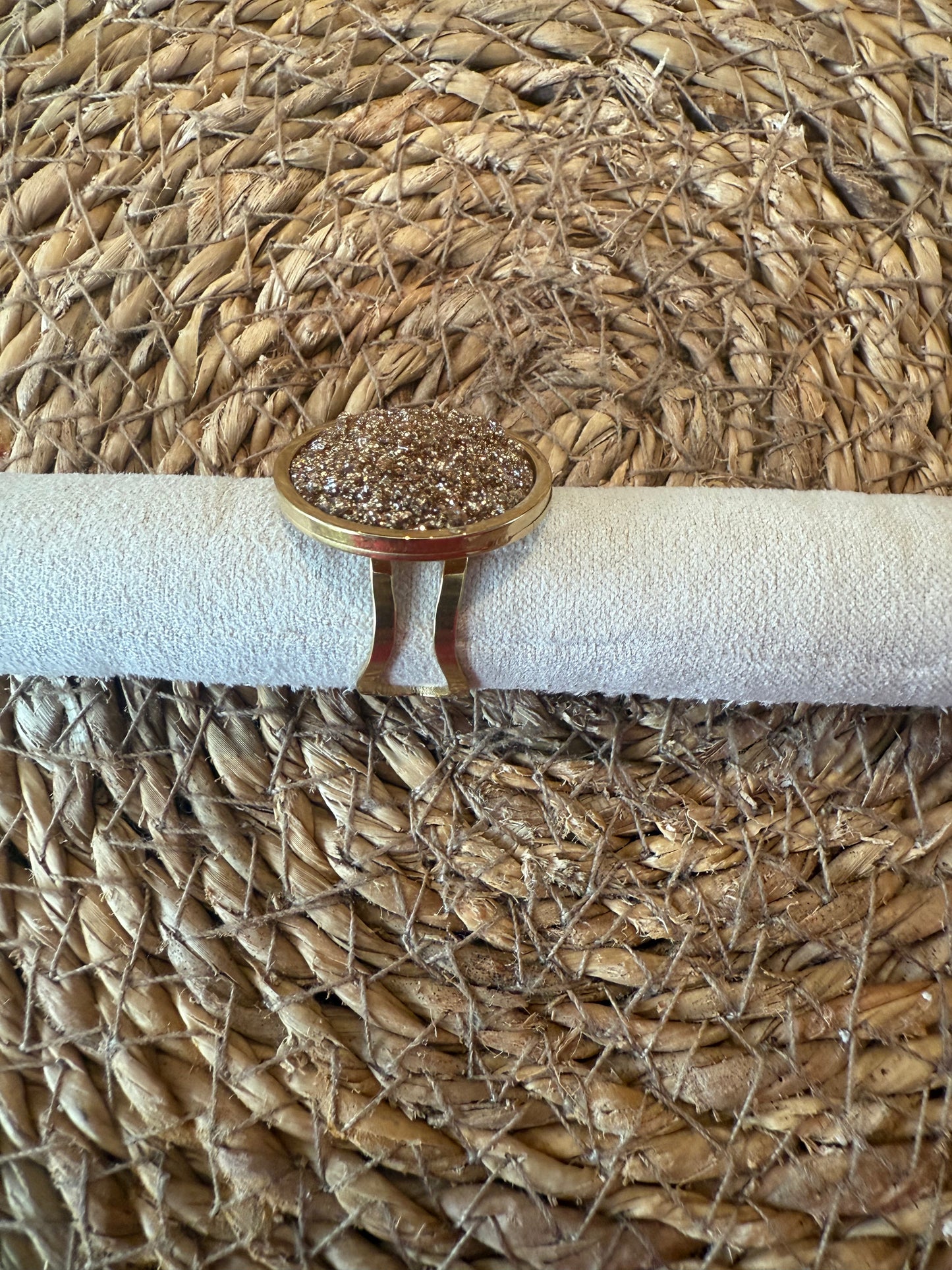 Bague Lou glitter doré